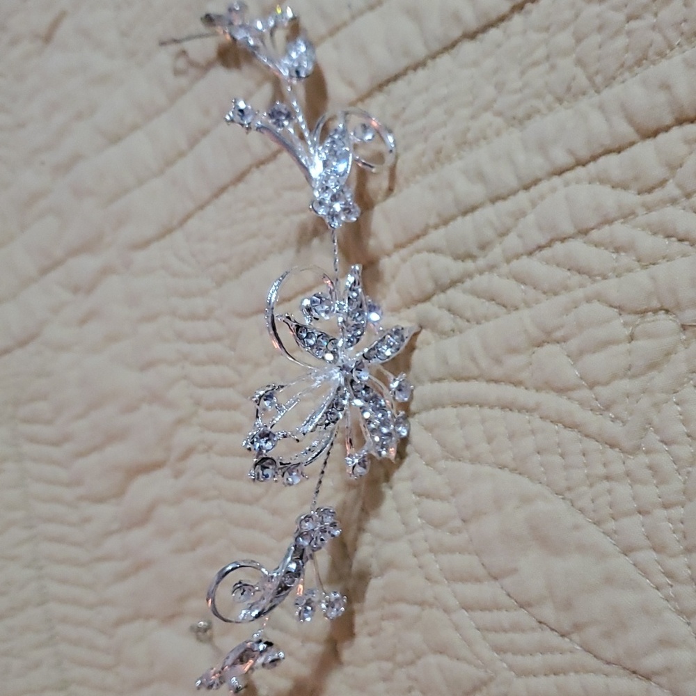 Silvertone Rhinestone Tiara